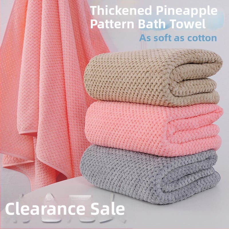 Gao Jin jacquard Coral fleece set za kupanje s motivom ananasa, upijajući set za roditelje i djecu, ravno tkanje, 120–140 g