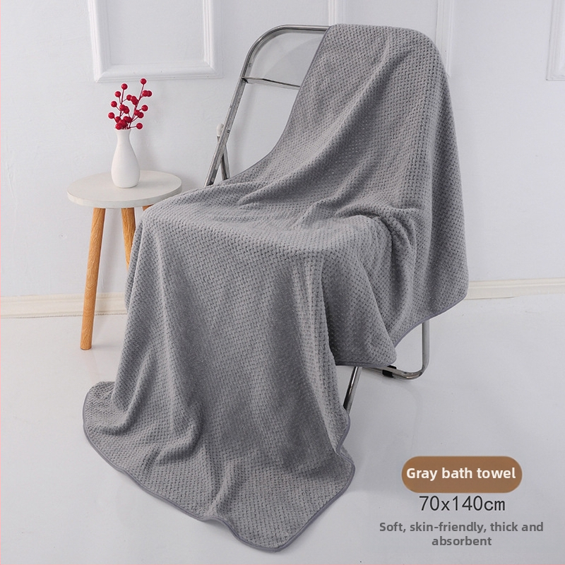 Gao Jin jacquard Coral fleece set za kupanje s motivom ananasa, upijajući set za roditelje i djecu, ravno tkanje, 120–140 g