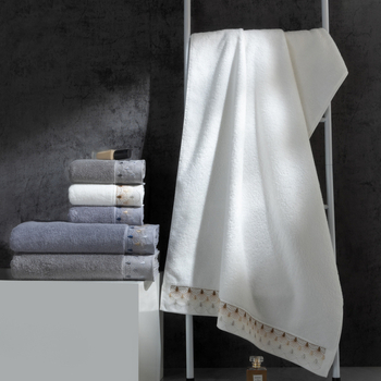 Ručnik za lice od čiste pamuka, 120-140 g, vezeno i obična tkanina, pojedinačno zapakirano