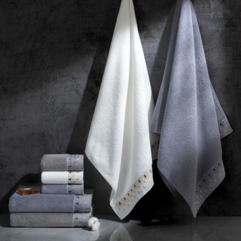 Ručnik za lice od čiste pamuka, 120-140 g, vezeno i obična tkanina, pojedinačno zapakirano