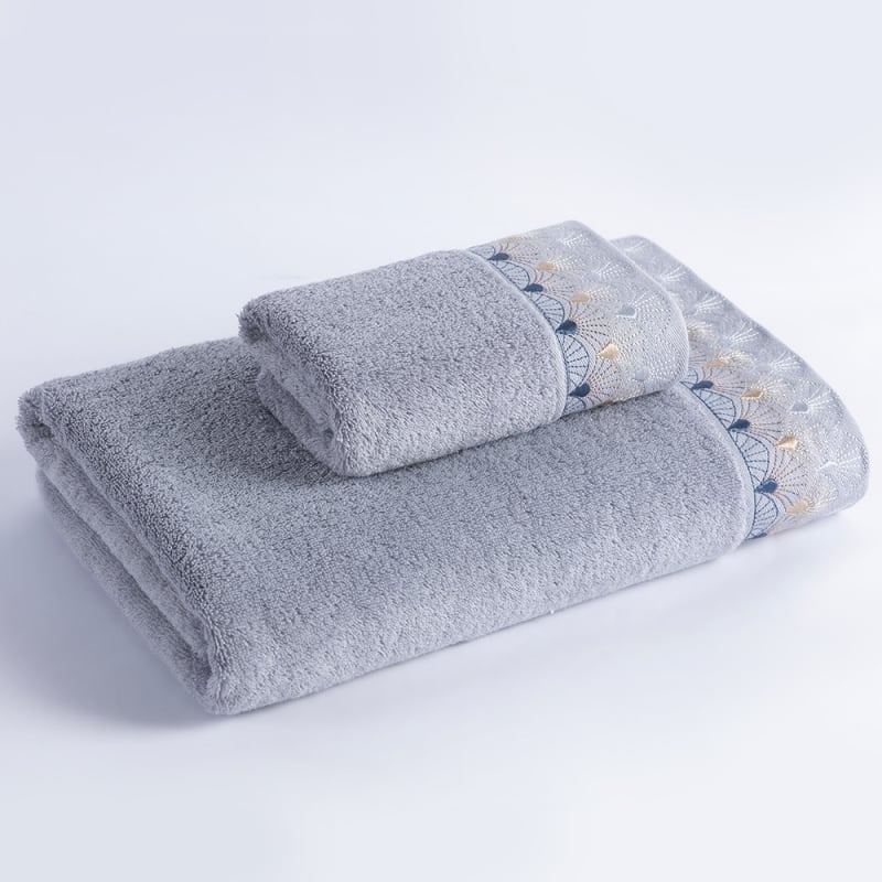 Ručnik za lice od čiste pamuka, 120-140 g, vezeno i obična tkanina, pojedinačno zapakirano