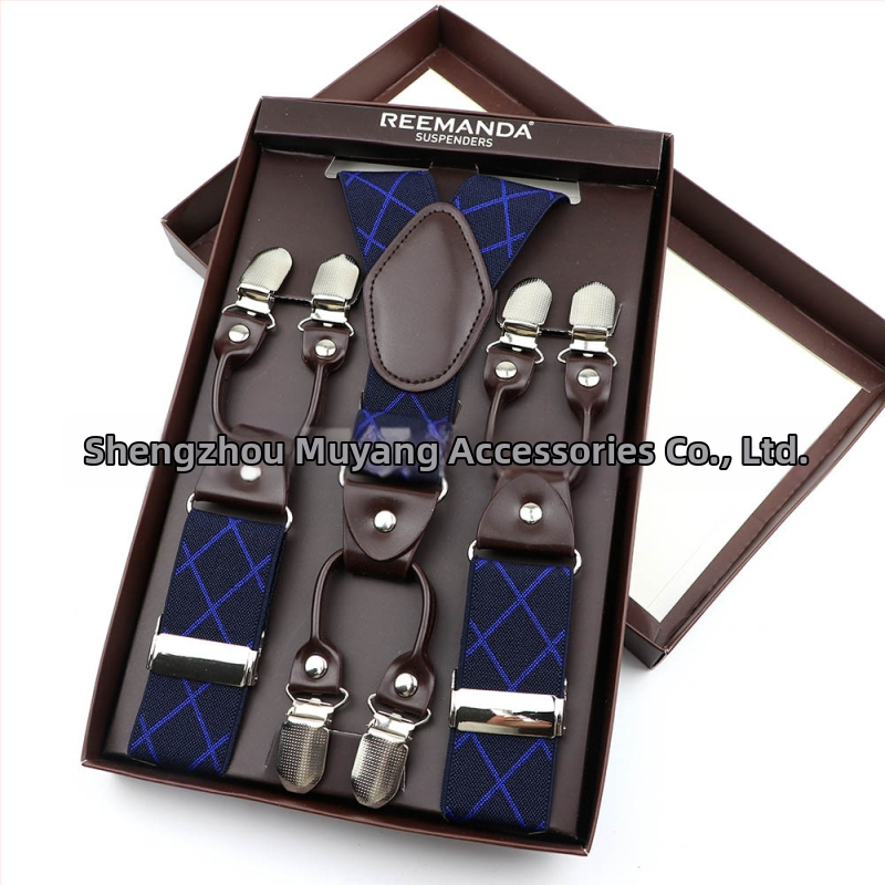 Unisex biksēm jostu ar krustotu muguru, seši klipi, regulējamas, elastīgas, no poliesteru