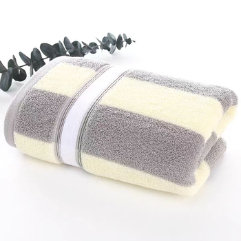 Bavlnené Jacquard uteráky so širokými pruhmi, vysoká savosť, 120–140 g/m², 32s priadza, set uterák na kúpeľ a na tvár