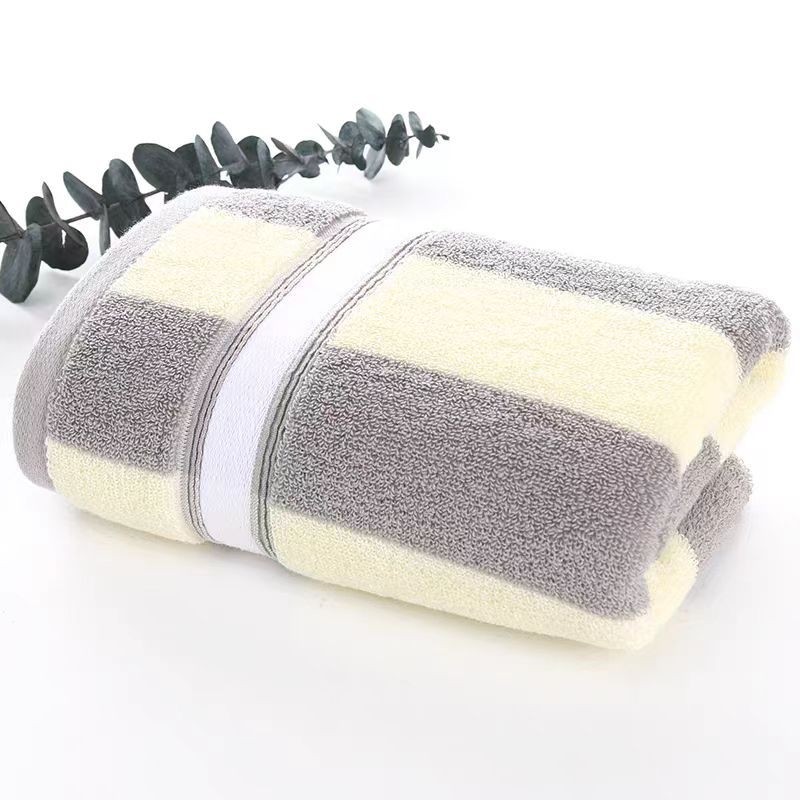 Bavlnené Jacquard uteráky so širokými pruhmi, vysoká savosť, 120–140 g/m², 32s priadza, set uterák na kúpeľ a na tvár