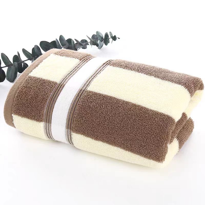 Bavlnené Jacquard uteráky so širokými pruhmi, vysoká savosť, 120–140 g/m², 32s priadza, set uterák na kúpeľ a na tvár