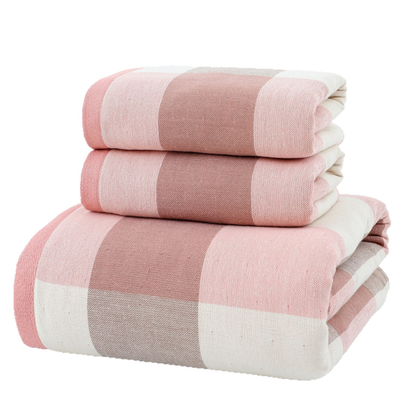 Set ručnika od 100% pamuka u kutiji za poklon – ručnici za lice i za tijelo, debeli, upijajući, bez vlakana, moguć logotip šivanjem