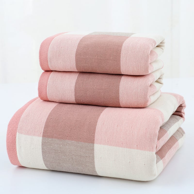 Set ručnika od 100% pamuka u kutiji za poklon – ručnici za lice i za tijelo, debeli, upijajući, bez vlakana, moguć logotip šivanjem