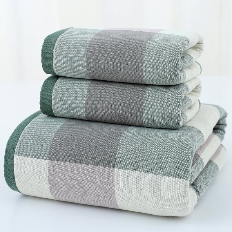 Set ručnika od 100% pamuka u kutiji za poklon – ručnici za lice i za tijelo, debeli, upijajući, bez vlakana, moguć logotip šivanjem