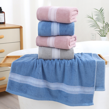 Set ručnika od pamuka za lice i kupanje — mekan, čista pamuk, jacquard 32s, 100–120 g/m²