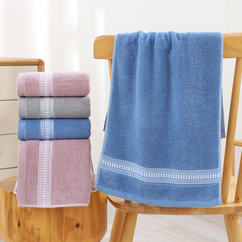 Set ručnika od pamuka za lice i kupanje — mekan, čista pamuk, jacquard 32s, 100–120 g/m²