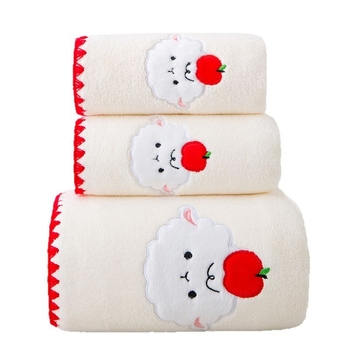 Taste gyerekeknek szóló korall fleece törölköző, vastított, tekerhető, 301–350 g, poliészter-nylon keverék fonal, törölköző fürdéshez/arcra