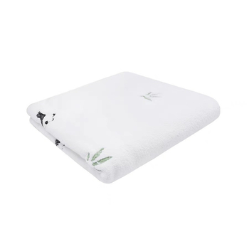 Set od dva ručnika za kupanje od mikrovlakana, upijajući, brzo se sušeći, bez dlačica, 300–400 g, s rubom zašivenim.