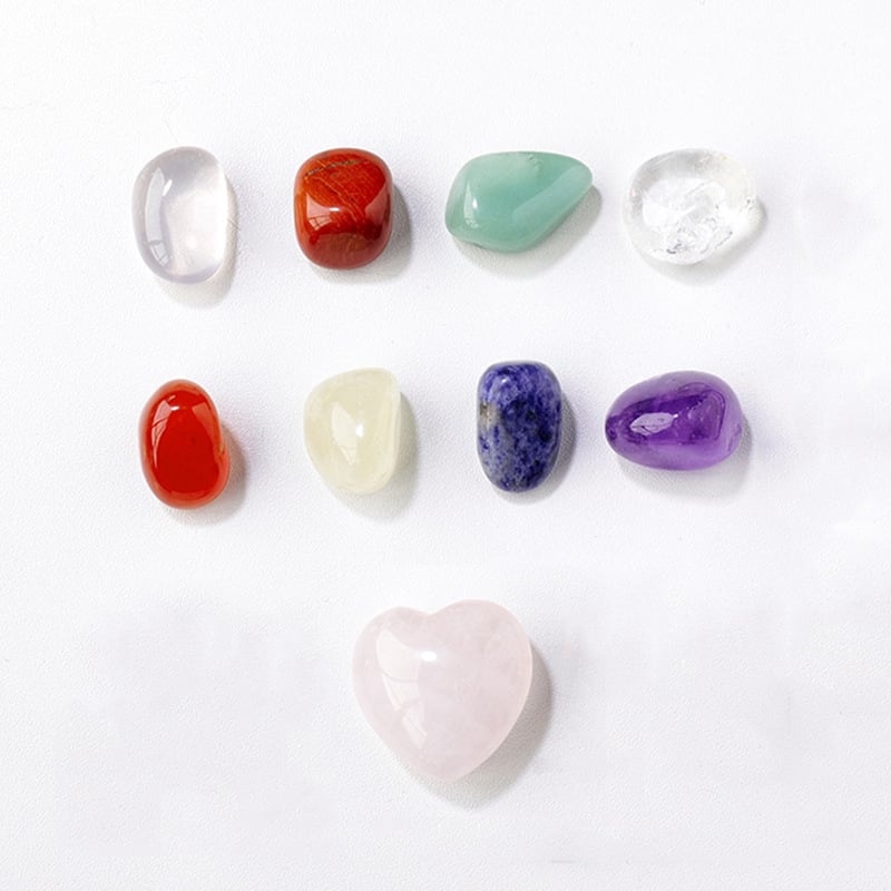 Runyang кристален комплект камъни с сърцевидни и шестогранни висулки в подаръчна кутия – модерен минимализъм