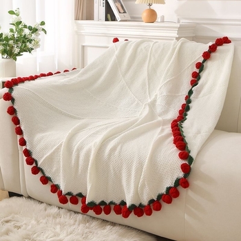 Hekana deka s cvjetnim uzorkom, prugasta pamuk, ručna izrada, lagani luksuz, težina ispod 300 g