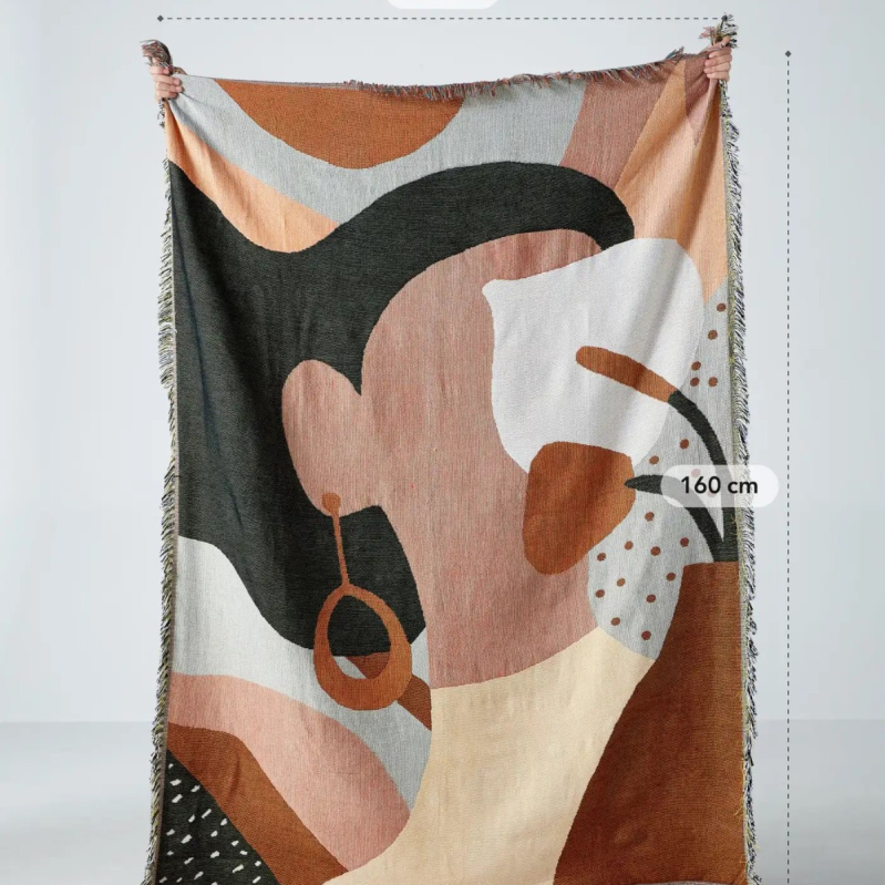 Cuvertură pentru canapea cu print leopard, stil nordic vintage animal, greutate 800–999 g, model cartoon/anime, material: Altul