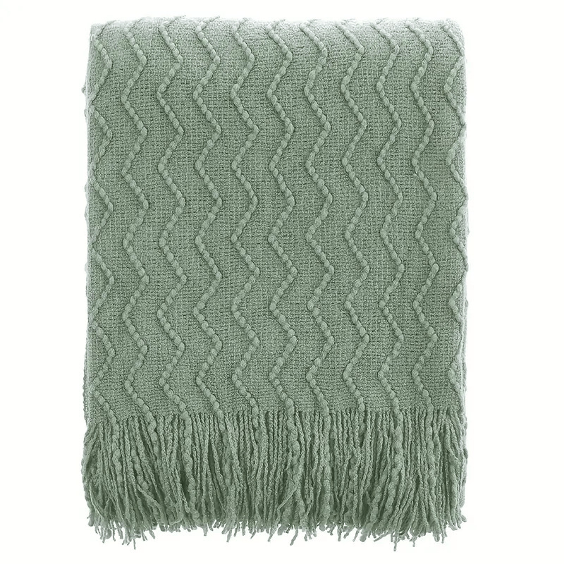 Sofa pledas, Minimalistinis šiuolaikinis stilius, Akrilo pluoštas, 500–799 g, Keturi sezonai, Raštas: Vientisas