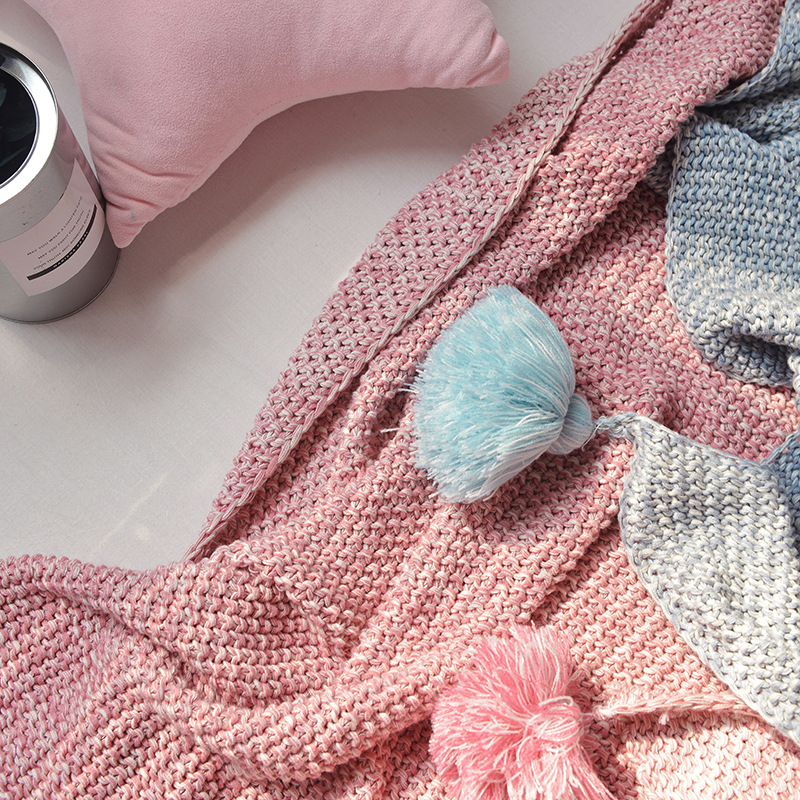 Medvilnės megztas pledas su kutais, pritaikomas, 1 000–1 499 g, vienos spalvos, visų metų laikams.