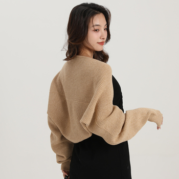 Γυναικείο πουλόβερ-ζακέτα με μπατγουίν μανίκια, αναπνεύσιμη core-spun ίνα, άνοιξη-καλοκαίρι-φθινόπωρο, μονόχρωμο σχέδιο, Plain weave, Jacquard