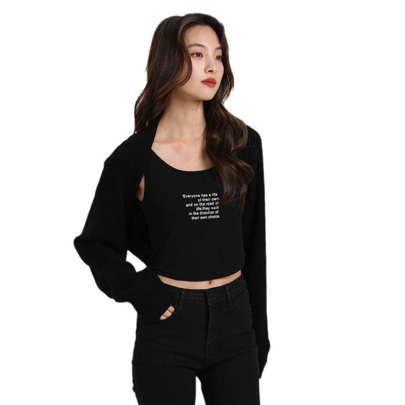 Γυναικείο πουλόβερ-ζακέτα με μπατγουίν μανίκια, αναπνεύσιμη core-spun ίνα, άνοιξη-καλοκαίρι-φθινόπωρο, μονόχρωμο σχέδιο, Plain weave, Jacquard