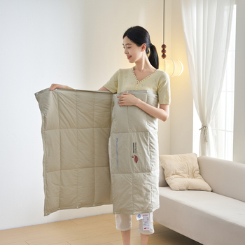 Libatoll-töltetű pléd, multifunkciós kültéri viselhető, 95% tolltöltet, 490 g, pamut, tavasz–ősz