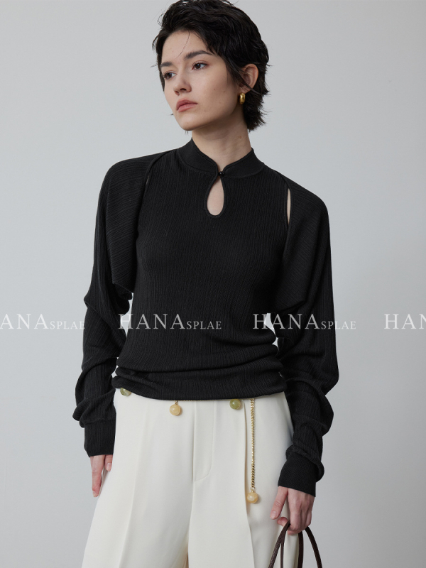 Cardigan od Tencela (Lyocell), tkanina, dugi rukavi, šal-stil, kratka duljina
