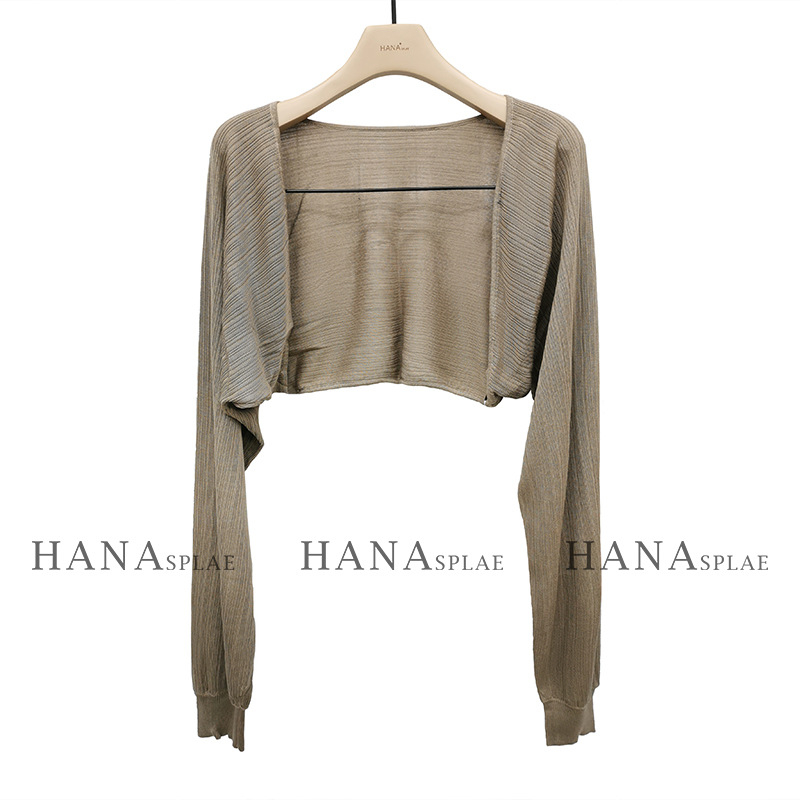 Cardigan od Tencela (Lyocell), tkanina, dugi rukavi, šal-stil, kratka duljina