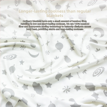 Bambuskiududest tekk - suvi, kerge (<300 g), karikatuurimuster, kvaliteetne