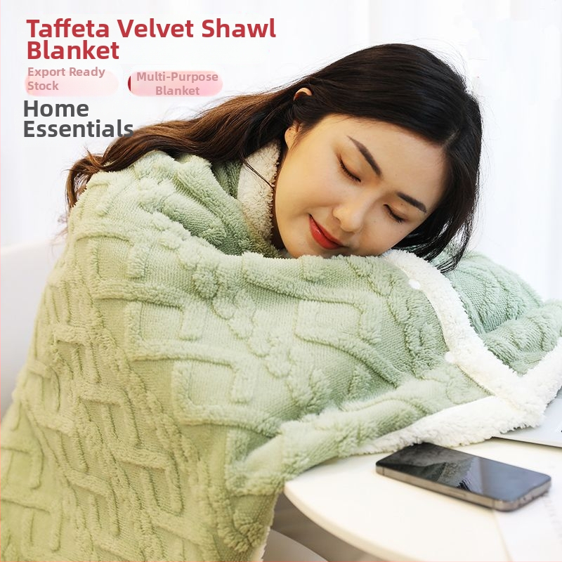 Zimska Coral fleece deka od vune, geometrijski uzorak, nordijski stil, 390–400 g/m²