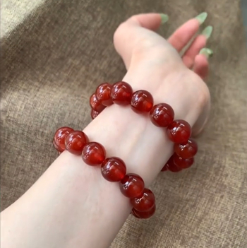 Narukvica od prirodnog crvenog agata, 8A razina, unisex geometrijski dizajn, Seiko obrada, Hongxi branda