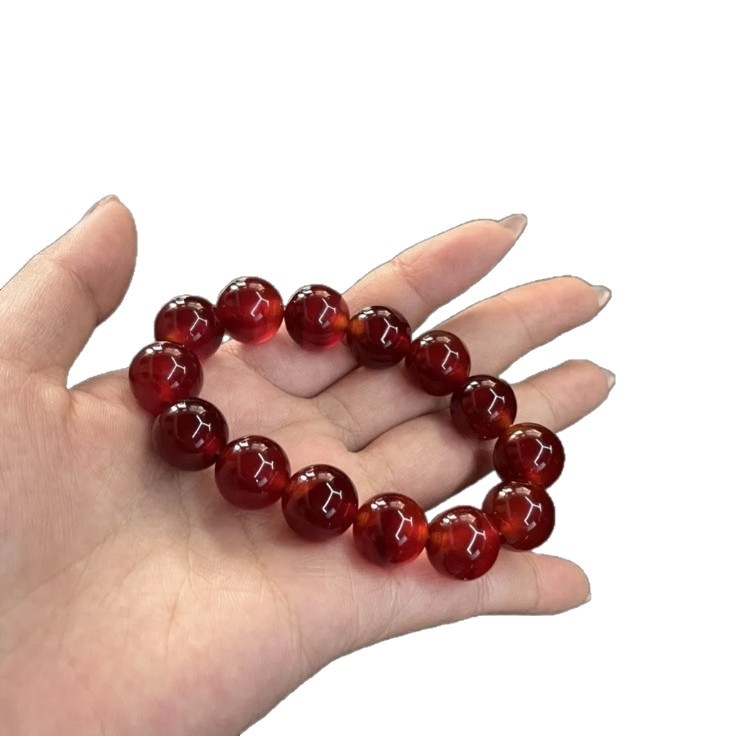 Narukvica od prirodnog crvenog agata, 8A razina, unisex geometrijski dizajn, Seiko obrada, Hongxi branda