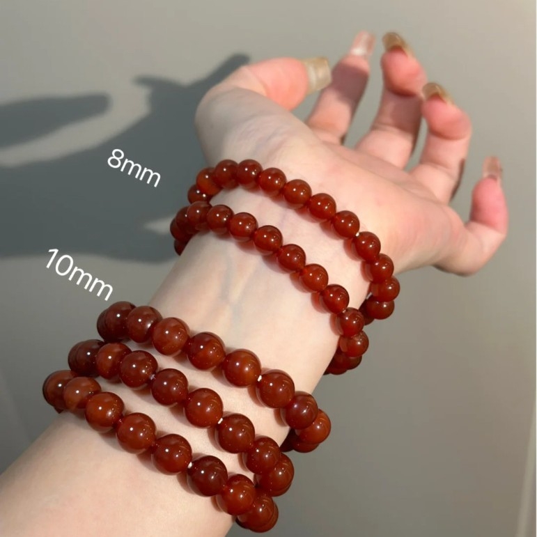 Narukvica od prirodnog crvenog agata, 8A razina, unisex geometrijski dizajn, Seiko obrada, Hongxi branda