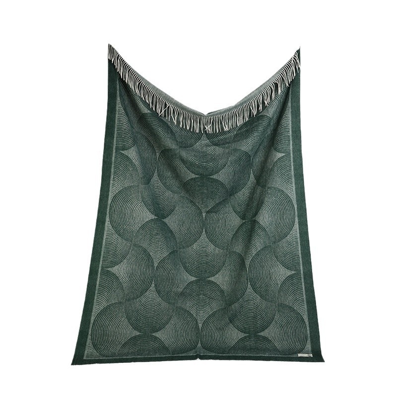 Jacquard deka od vune i kašmira – sve sezone, lagana, geometrijski uzorak, Plug on Camel