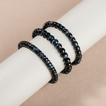 Brățară din piatra ochi de tigru, formă geometrică, finisaj polizat, unisex, Star Rain Jewelry