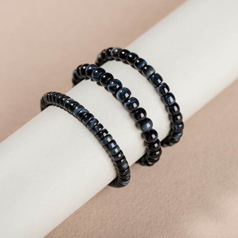 Brățară din piatra ochi de tigru, formă geometrică, finisaj polizat, unisex, Star Rain Jewelry