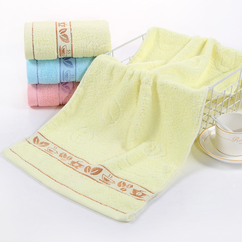 Pamučni ručnik s listnim jacquardom, vlakno s blagim uvrtanjem, 14s, 110 g, jacquard tkanina, prilagodljiv
