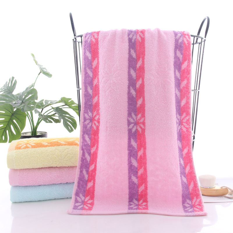 Pamukani ručnik za lice s osmerokutnom cvjetnom mašnicom, prozračna Jacquard tkanina, težina 80–100 g, pređa 14, mogućnost prilagođene obrade