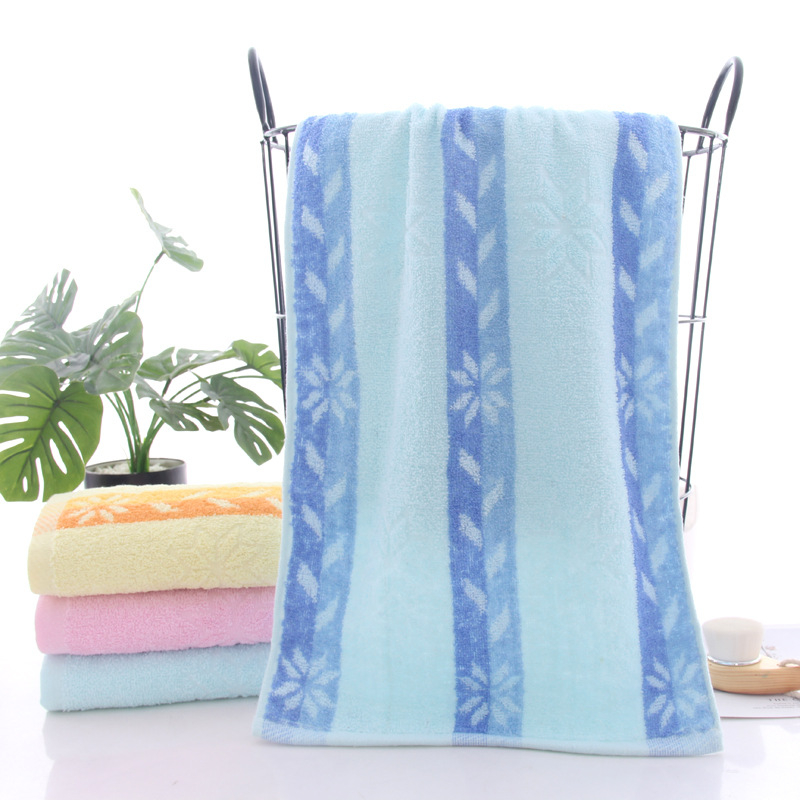 Pamukani ručnik za lice s osmerokutnom cvjetnom mašnicom, prozračna Jacquard tkanina, težina 80–100 g, pređa 14, mogućnost prilagođene obrade