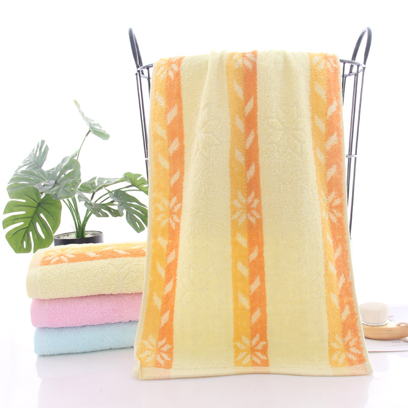 Pamukani ručnik za lice s osmerokutnom cvjetnom mašnicom, prozračna Jacquard tkanina, težina 80–100 g, pređa 14, mogućnost prilagođene obrade