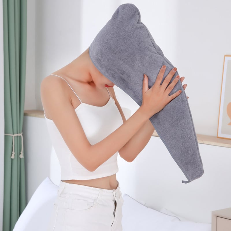 Σκουφάκι για στέγνωμα μαλλιών: απορροφητικό και γρήγορο, coral fleece; 150D νήμα; βάρος 50–79 g