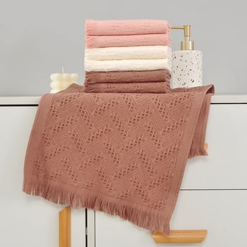 Pamukani ručnik s tasselima i jacquard uzorkom, 32s pređa, 50–80 g/m², svadbeni dar