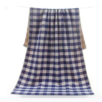 Japanski stil minimalistički pamučni gazirani kupaonski ručnik, upijajući, 300–400 g, rub završetka mekanim završetkom