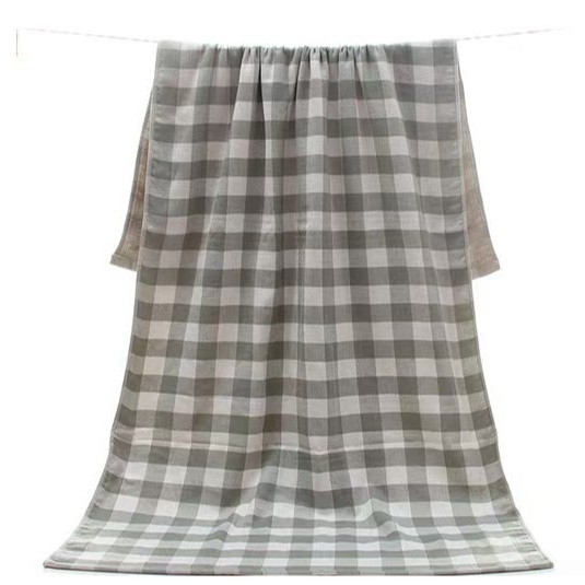 Japanski stil minimalistički pamučni gazirani kupaonski ručnik, upijajući, 300–400 g, rub završetka mekanim završetkom