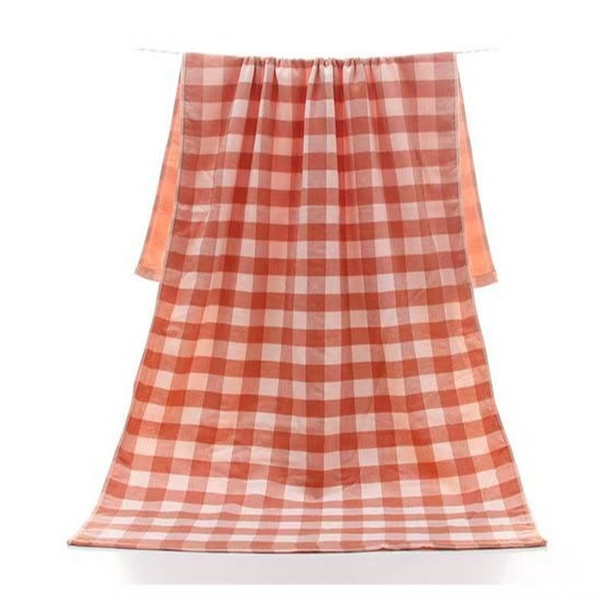 Japanski stil minimalistički pamučni gazirani kupaonski ručnik, upijajući, 300–400 g, rub završetka mekanim završetkom