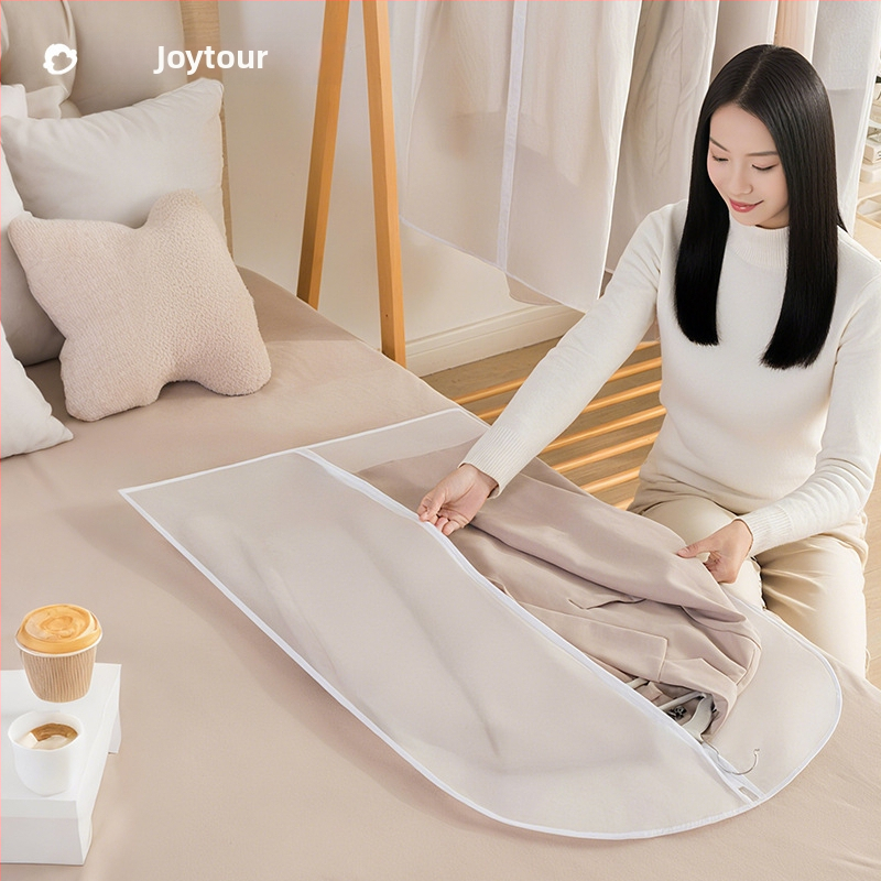 PEVA drēbju putekļu soma, caurspīdīga, mazgājama, pakarināma, putekļu un mitruma aizsardzība, jakām un kostīmiem