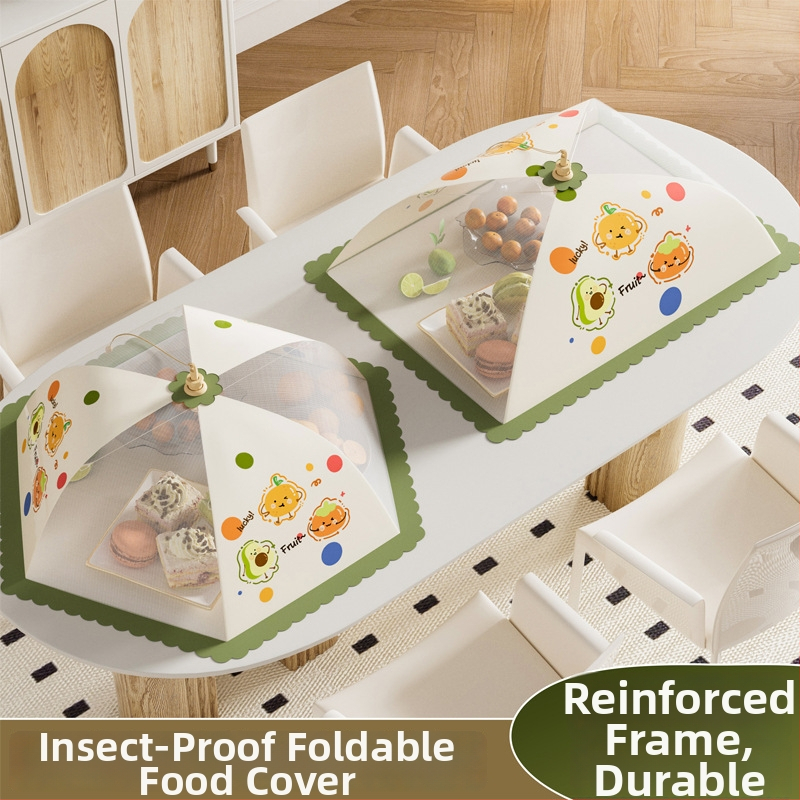 Sulankstomas tinklinis maisto gaubtas – nuo uodų, dulkių, maisto likučių