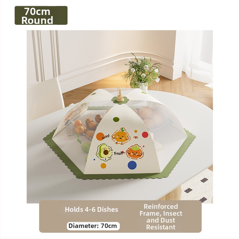 Sulankstomas tinklinis maisto gaubtas – nuo uodų, dulkių, maisto likučių