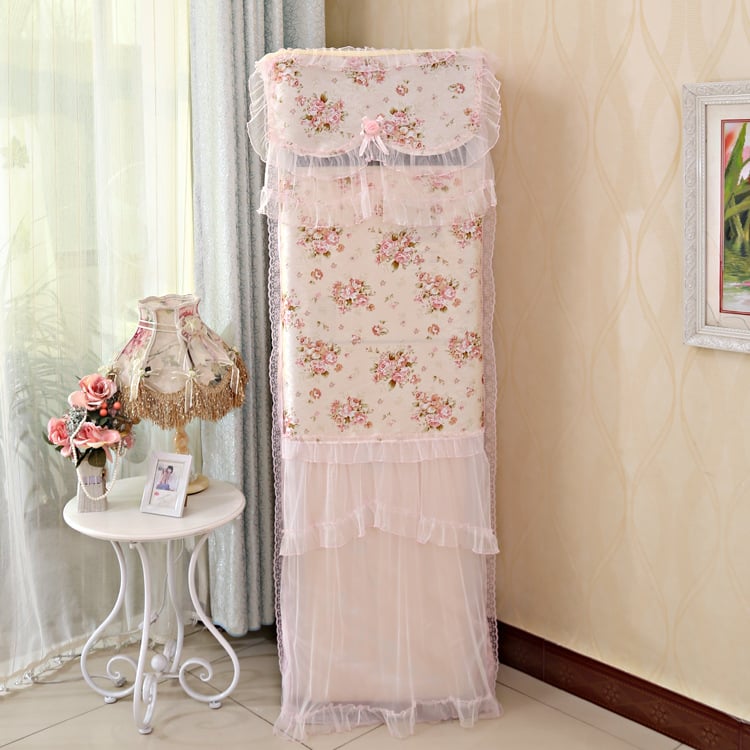 Husă pentru aer condiționat pentru dulap pătrat, din dantelă, stil modern minimalist; compoziția țesăturii: principal 50%, secundar 20%.