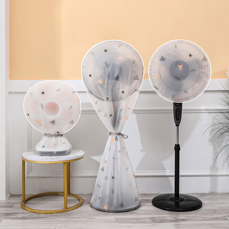 Darbalaukio ventiliatoriaus dulkių apsaugos dangtelis su kūrybiniu 3D spausdinimu, PEVA medžiaga, visiška apsauga