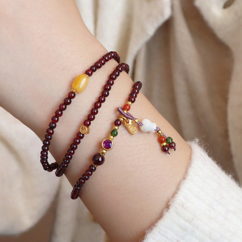 Narukvica od granata s perlicama, Source Vine brend, Ženski modni stil, Geometrijski oblik