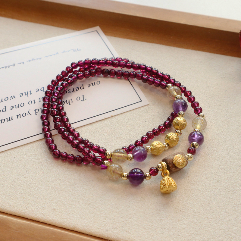 Narukvica od granata s perlicama, Source Vine brend, Ženski modni stil, Geometrijski oblik